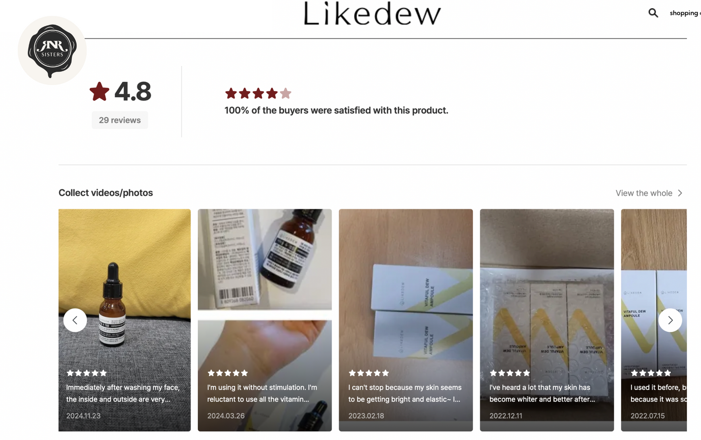 LikeDew Vital Dew Ampoule- Vitamin C & Adenosine - Toning, Gentle, Smoothing