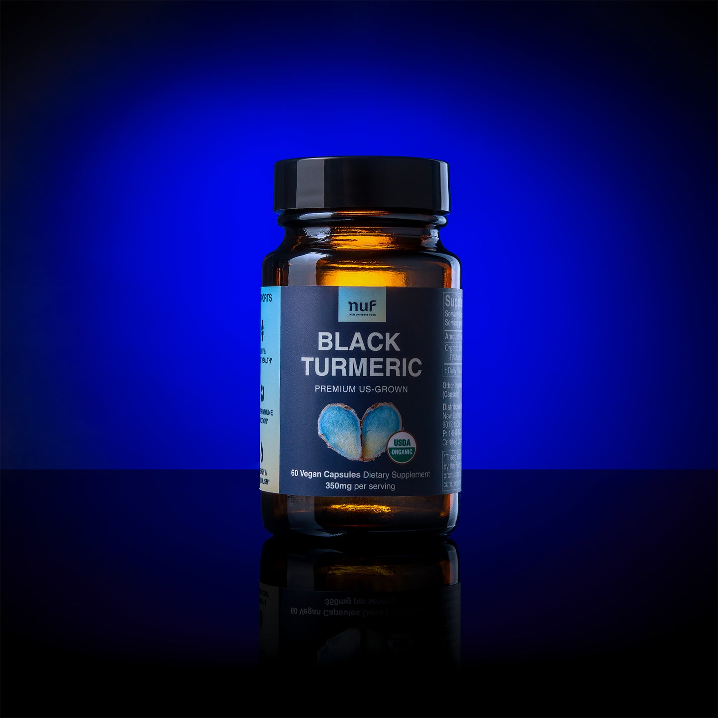 NUF Organic Black Turmeric Capsules - 60 ct