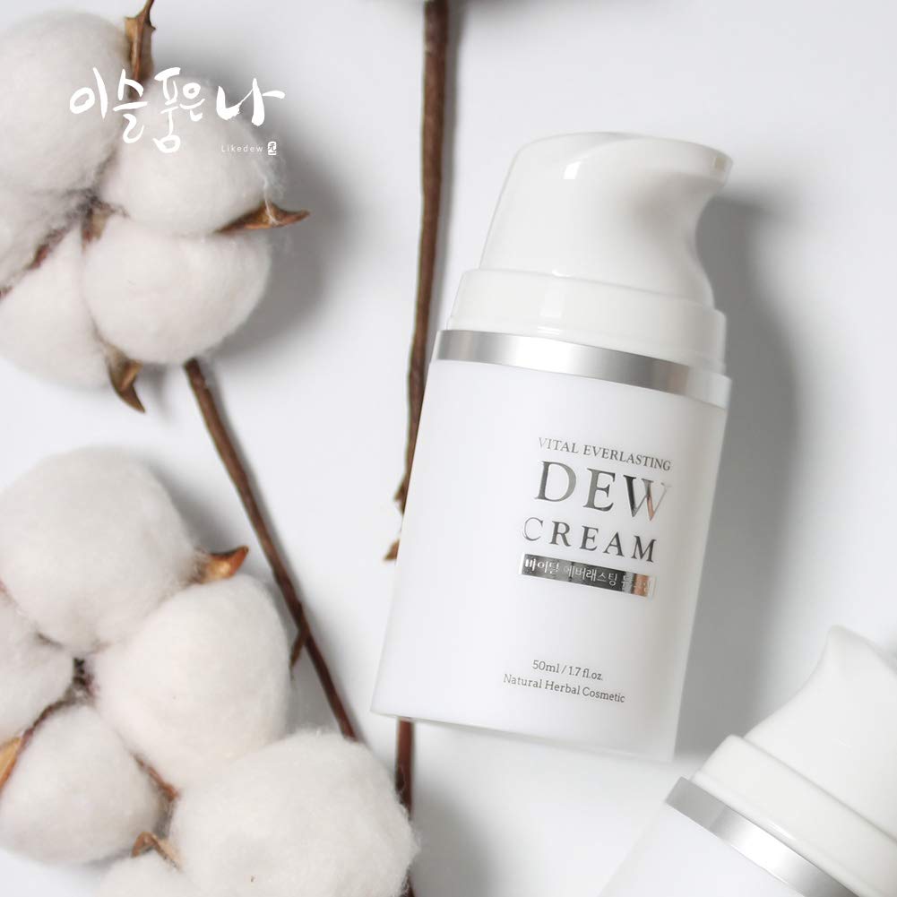 Vital Everlasting Dew Cream 1.76oz 50g, Daily Moisturizing, Anti-wrinkles, Anti-Aging, Rich Emollients to nourish dry skin, Improves skin's health, Day and Night Cream, Verified by EWG's Skin