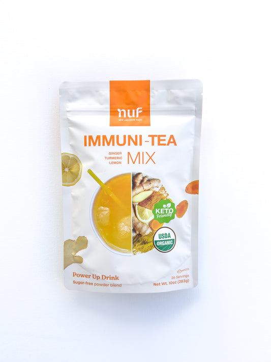 NUF Sugar-Free  Immuni-Tea: Lemon, Turmeric, Ginger  tea mix